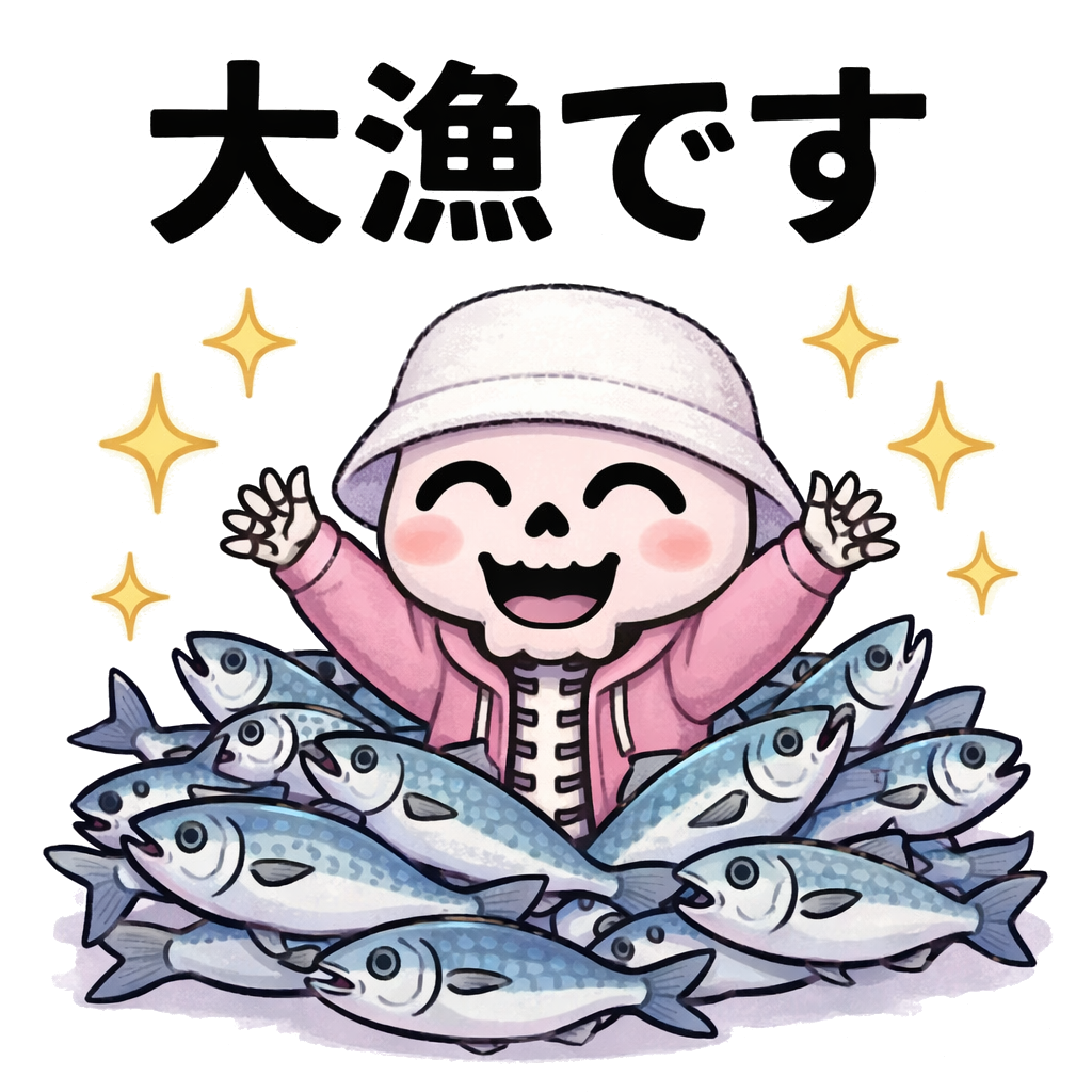 釣りの釣果報告で使えるLINEスタンプを購入する